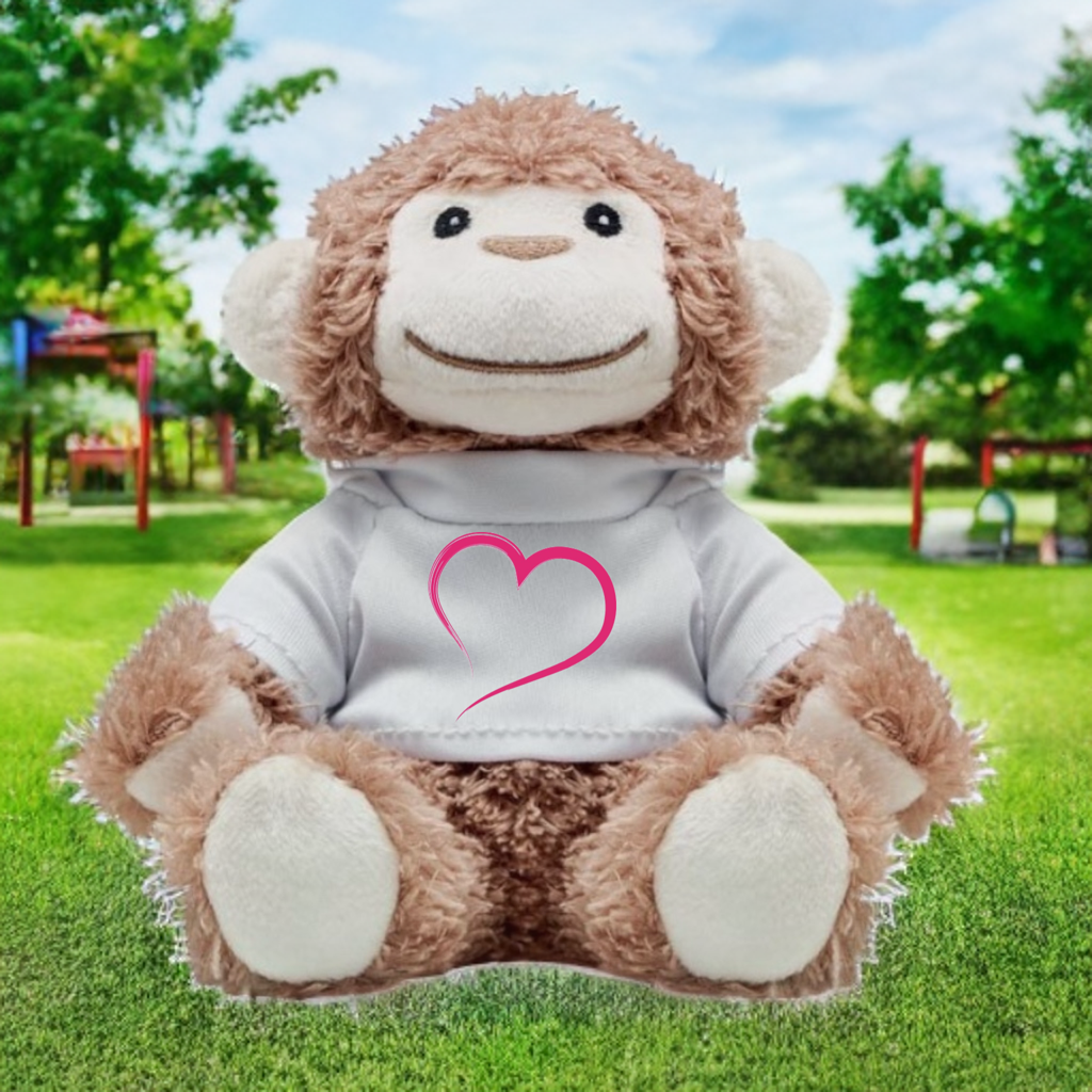 Peluche a forma di scimmia personalizzato