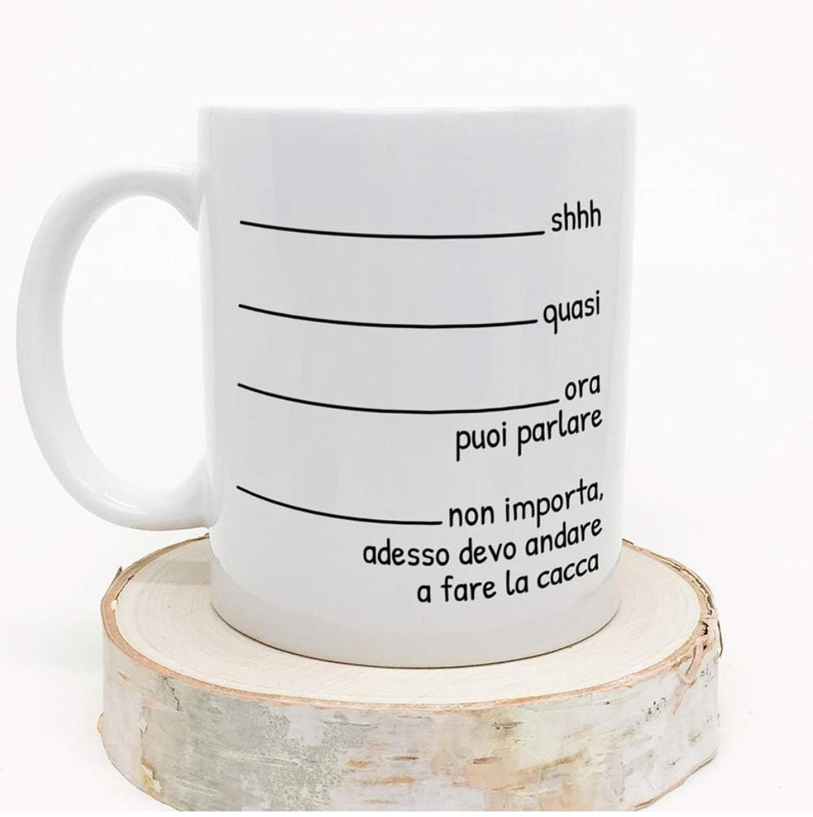 Tazza personalizzata con frase ironica