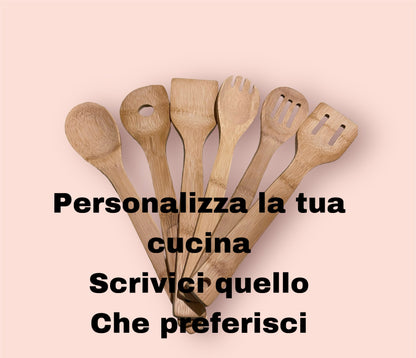 Set mestoli in legno personalizzati