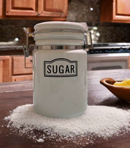 Barattolo da cucina personalizzato in ceramica con chiusura