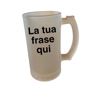 Boccale birra personalizzato verto satinato 16oz
