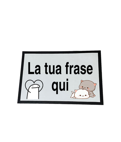 Zerbino personalizzato con base in gomma