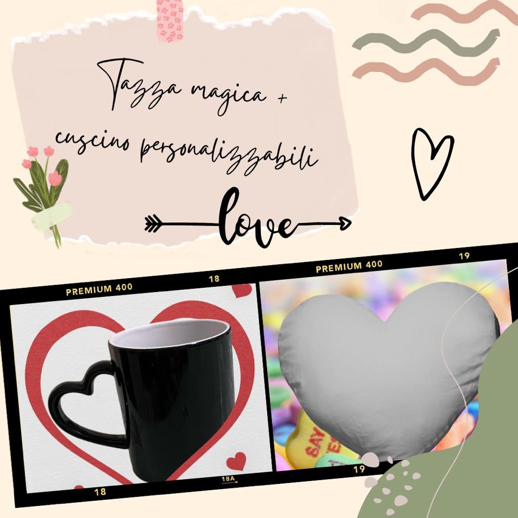 Tazza magica + cuscino